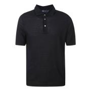 Blauw Katoenen Polo Shirt Knoopsluiting Hindustrie , Blue , Heren