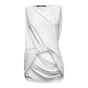 Witte Mouwloze Top met Asymmetrisch Ontwerp Jacquemus , White , Dames