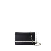 Gewatteerde Leren Cross Bar Tas Alexander McQueen , Black , Dames