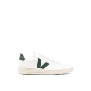 Witte Leren Sneakers Logo Rubberen Zool Veja , White , Dames