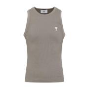 Laurel Classic Tank Top Ami Paris , Gray , Heren