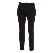 Zwarte Slim-Fit Chino Broek Dondup , Black , Heren