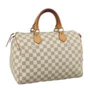 Pre-owned Canvas handbags Louis Vuitton Vintage , White , Dames