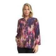 Stijlvolle Multi Blouse met V-Hals 2-Biz , Multicolor , Dames