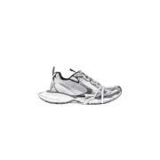 Metallic Grijze Sneakers met Overdreven Gumzool Balenciaga , Gray , He...