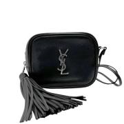 Pre-owned Leather shoulder-bags Saint Laurent Vintage , Black , Dames