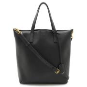 Pre-owned Leather handbags Yves Saint Laurent Vintage , Black , Dames