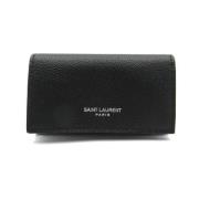 Pre-owned Leather key-holders Yves Saint Laurent Vintage , Black , Dam...