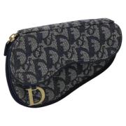 Pre-owned Canvas wallets Dior Vintage , Blue , Dames