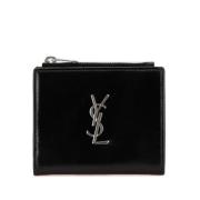 Pre-owned Leather wallets Yves Saint Laurent Vintage , Black , Dames