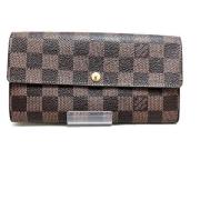 Pre-owned Canvas wallets Louis Vuitton Vintage , Brown , Dames