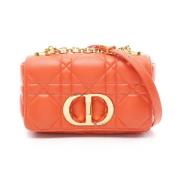 Pre-owned Leather dior-bags Dior Vintage , Orange , Dames