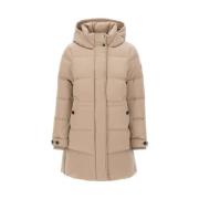 Beige Dames Parka Jassen Woolrich , Beige , Dames