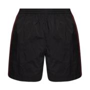 Zwarte Nylon Shorts met Logo Detail Balenciaga , Black , Heren