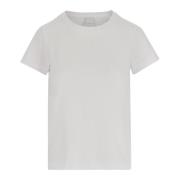 Katoenen Jersey Crew Neck T-shirt Pinko , White , Dames