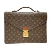 Pre-owned Canvas briefcases Louis Vuitton Vintage , Brown , Heren