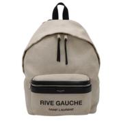 Pre-owned Canvas backpacks Yves Saint Laurent Vintage , Beige , Dames