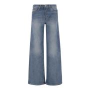 Wijde Pijp Denim Jeans Re/Done , Blue , Dames