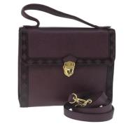 Pre-owned Leather shoulder-bags Saint Laurent Vintage , Purple , Dames