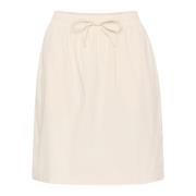 Elastische Taille Rok IJs Katoen Saint Tropez , Beige , Dames