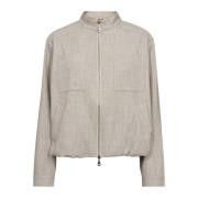 Flair Jacket met Slimme Zakken MOS Mosh , Beige , Dames