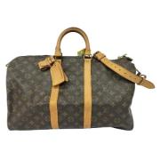 Pre-owned Leather travel-bags Louis Vuitton Vintage , Brown , Dames