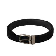 Elegante zwarte fluwelen riem met gegraveerde gesp Dolce & Gabbana , B...