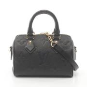 Pre-owned Leather handbags Louis Vuitton Vintage , Black , Dames