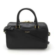 Pre-owned Leather handbags Saint Laurent Vintage , Black , Dames