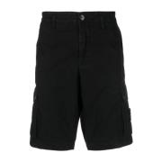 Zwarte Shorts voor Mannen Stone Island , Black , Heren