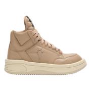 Hoge Top Sneaker Samenwerking Rick Owens , Beige , Heren