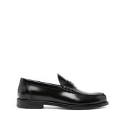 Zwarte leren loafer met 4G-plaque Givenchy , Black , Heren