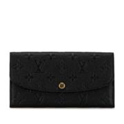 Pre-owned Leather wallets Louis Vuitton Vintage , Black , Dames