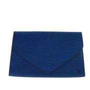 Pre-owned Leather clutches Louis Vuitton Vintage , Blue , Dames