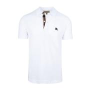 Heren Polo Shirt met Knopen Burberry , White , Heren