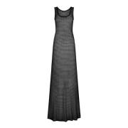 Zwarte Scoop Neck Maxi Jurk Tom Ford , Black , Dames