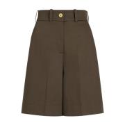 Bruine Shorts met Groene Details Patou , Brown , Dames