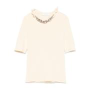 Beige T-shirts en Polos Collectie Paco Rabanne , Beige , Dames