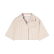 Kameel Shirt voor Stijlvolle Look Palm Angels , Brown , Dames