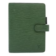 Pre-owned Leather wallets Louis Vuitton Vintage , Green , Dames