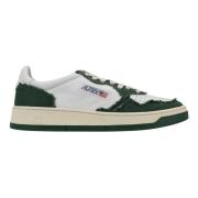 Leren Stoffen Sneakers Ronde Neus Geperforeerd Autry , Green , Heren