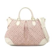 Pre-owned Canvas handbags Louis Vuitton Vintage , White , Dames