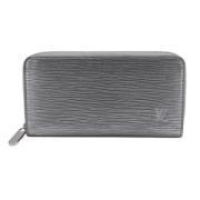 Pre-owned Leather wallets Louis Vuitton Vintage , Gray , Dames