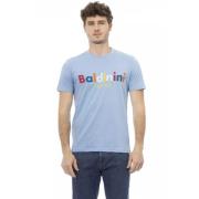 Cotton T-Shirt Trend Baldinini , Blue , Heren