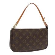 Pre-owned Canvas pouches Louis Vuitton Vintage , Brown , Dames