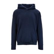 Hoodie met Geborduurd Logo Saint Laurent , Blue , Heren