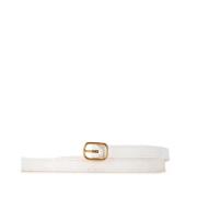 Pre-owned Cotton belts Louis Vuitton Vintage , White , Dames