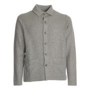 Grijze Kasjmier Cardigan Gebreid 04651/ A trip in a bag , Gray , Heren