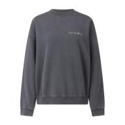 Stijlvol Oversized Sweatshirt met Logo Anine Bing , Gray , Dames