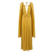 Elegante Red Carpet Jurk met Gouden Ketting Elisabetta Franchi , Yello...